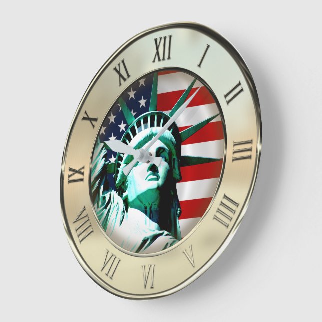 Reloj Redondo Grande Estatua de la Libertad, Nueva York (Ángulo)