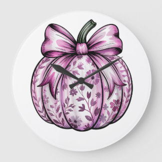 Reloj Redondo Grande Estética de Calabaza Chinoiserie Coqueta Tendencia