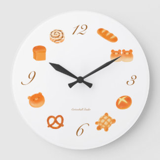 Reloj Redondo Grande Estética Japonesa Kawaii Panadería Acogedora Panes