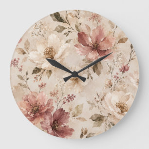 Reloj Redondo Grande Estética minimalista moderna Arte de la naturaleza