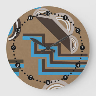 Reloj Redondo Grande Estilo Art Decó Diseño abstracto