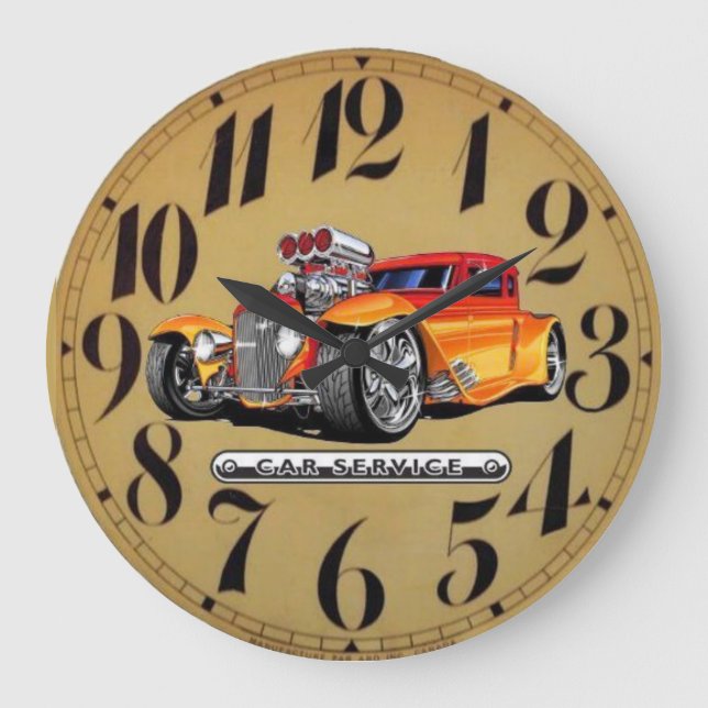 Reloj Redondo Grande estilo de coche (Anverso)