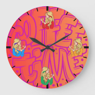 Reloj Redondo Grande Estilo de época del café