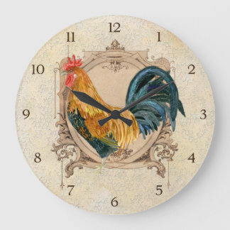 Reloj Redondo Grande Estilo de la Vintage País Francés Rústico Bar Roos