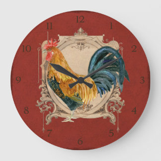 Reloj Redondo Grande Estilo de la Vintage País Francés Rústico Bar Roos