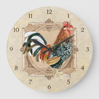 Reloj Redondo Grande Estilo de la Vintage País Francés Rústico Bar Roos