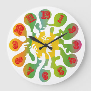 RELOJ REDONDO GRANDE ESTILO MATT BY MASANSER PIXELAT