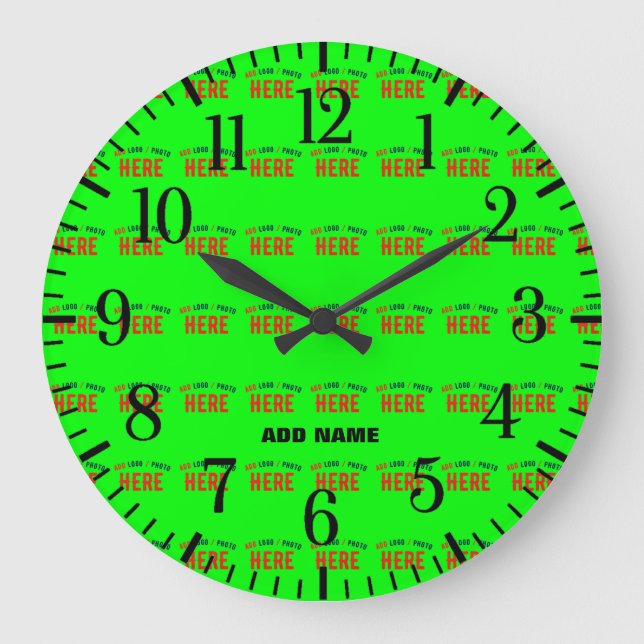 RELOJ REDONDO GRANDE ESTILO PERSONALIZADO MODERNO NEON VERIFICADO VERIF (Anverso)