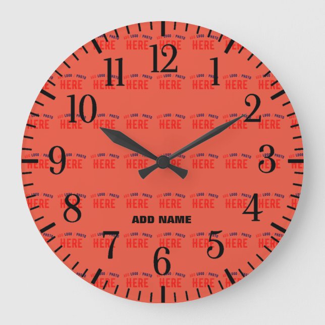 RELOJ REDONDO GRANDE ESTILO PERSONALIZADO MODERNO TOMATO MARCA VERIFICA (Anverso)