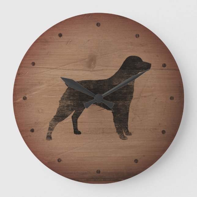 Reloj Redondo Grande Estilo Rústico de la Silhouette Brittany (Anverso)