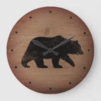 Estilo Rústico de la silueta de oso pardo