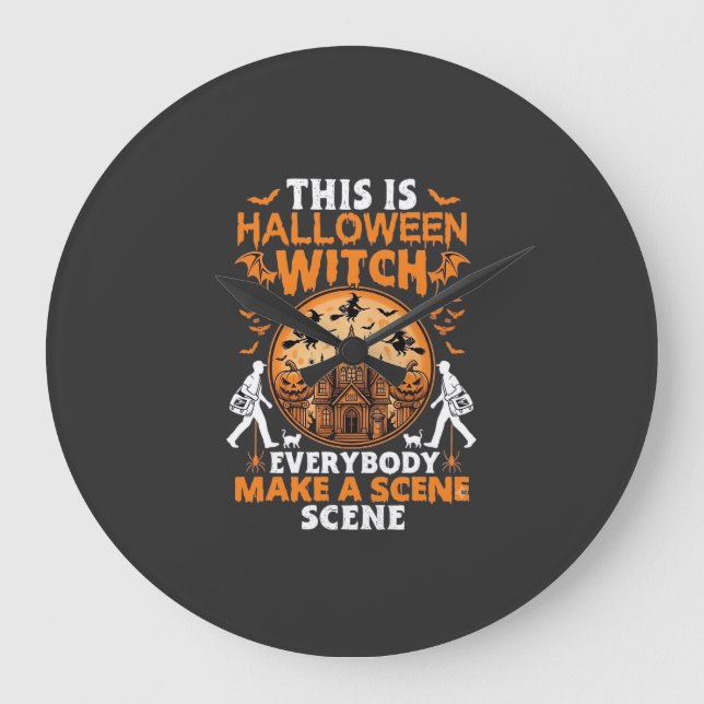 Reloj Redondo Grande Esto es Halloween (Anverso)