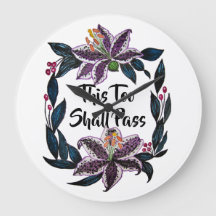 "Esto también pasará" acuarela Lily Wreath