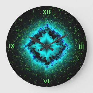 Reloj Redondo Grande Estrella afortunada y Asterisk