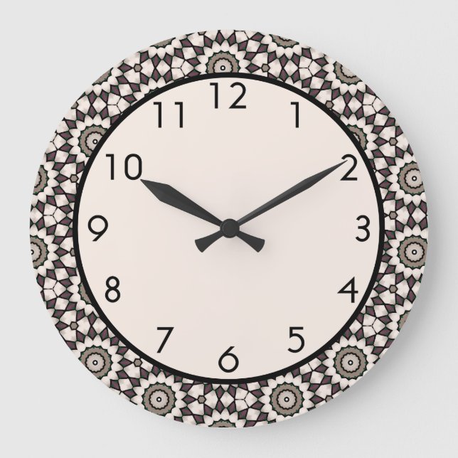 Reloj Redondo Grande Estrella de café (Anverso)