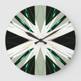 Reloj Redondo Grande Estrella de invierno verde beige blanco estreno de