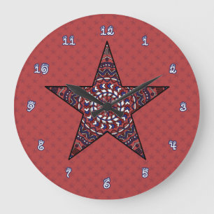 Reloj Redondo Grande Estrella de la Independencia