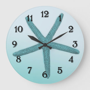 Reloj Redondo Grande Estrella de mar Aqua Ombre