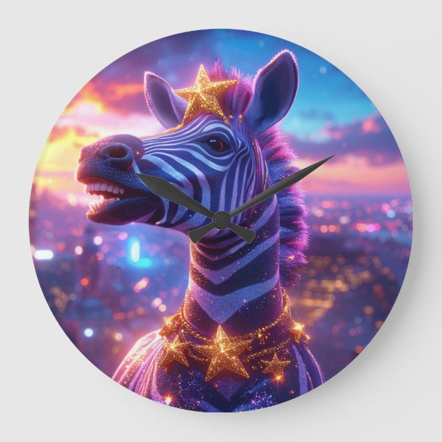 Reloj Redondo Grande Estrellas Aad Stripes con ZEBRA ZANZIBAR (Anverso)