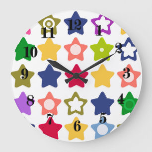 Reloj Redondo Grande Estrellas brillantes