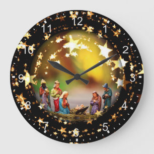 Reloj Redondo Grande Estrellas infantiles de Jesús del Virgen María del
