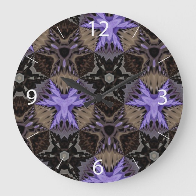 Reloj Redondo Grande Estrellas moradas (Anverso)