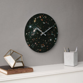 Reloj Redondo Grande Estrellas telescópicas de galaxias espaciales prof