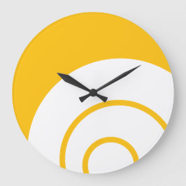 Reloj Redondo Grande Estribos Concéntricos Blancos Y Elegantes Sobre El