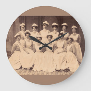 Reloj Redondo Grande estudiantes de enfermería de aproximadamente 1914