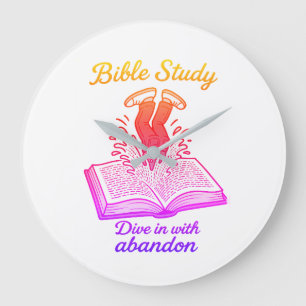 Reloj Redondo Grande Estudio de la Biblia