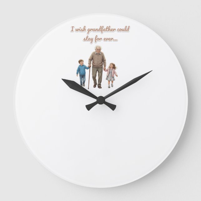 Reloj Redondo Grande Eternal Love grandfather And Grandchildren (Anverso)