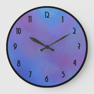 Reloj Redondo Grande Ethereal Blue Abstract