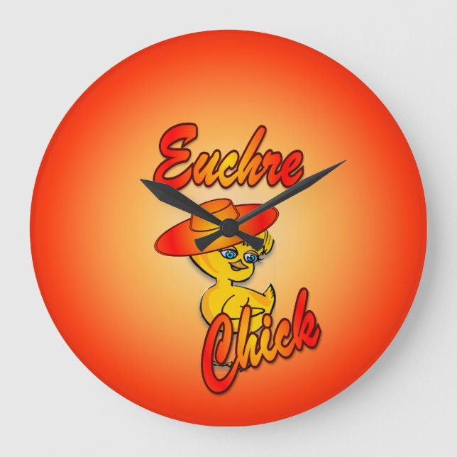 Reloj Redondo Grande Euchre Chick #5 (Anverso)