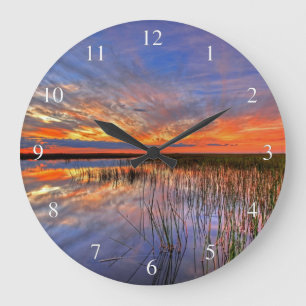 Reloj Redondo Grande Everglades Sunset