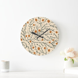 Reloj Redondo Grande Evergreen Kisses Under the Mistletoe Heart