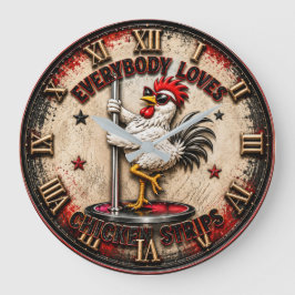 Reloj Redondo Grande Everybody Loves Chicken Strips Funny Chicken