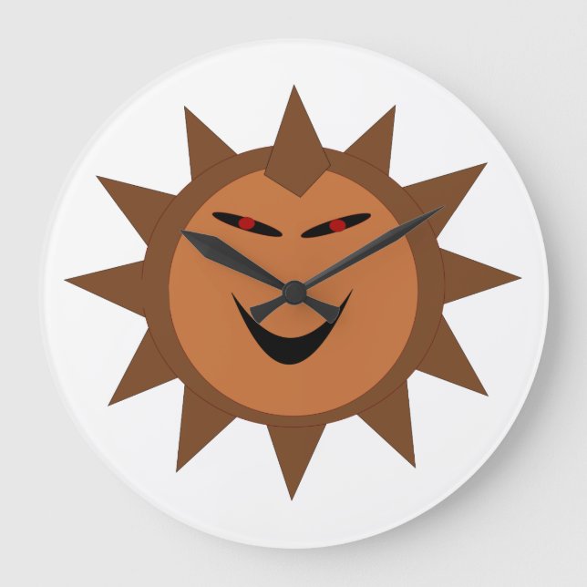 Reloj Redondo Grande Evil Hedgehog Kawaii Gótico Halloween Wall Clock (Anverso)