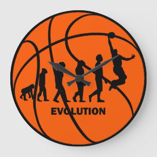 Reloj Redondo Grande evolución del baloncesto