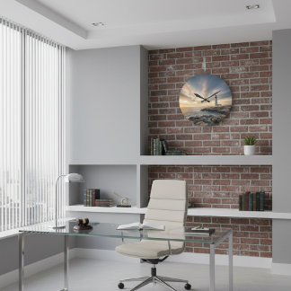 Reloj Redondo Grande Executive Office Lighthouse Acrylic Wall Clock