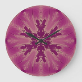 Reloj Redondo Grande Exóticas flores exóticas grandiosas sombras morada