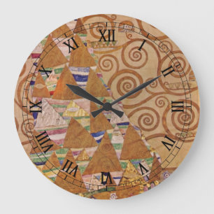 Reloj Redondo Grande Expectación de Klimt Arte Nouveau Victoriano Antig