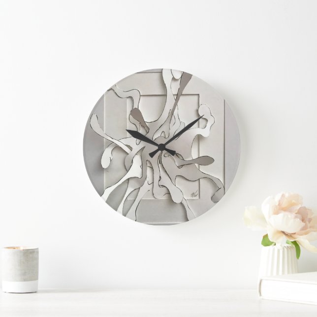Reloj Redondo Grande explosión de papel (Hogar)