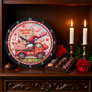 Reloj Redondo Grande Expreso Dulcinea Gnomo de San Valentín
