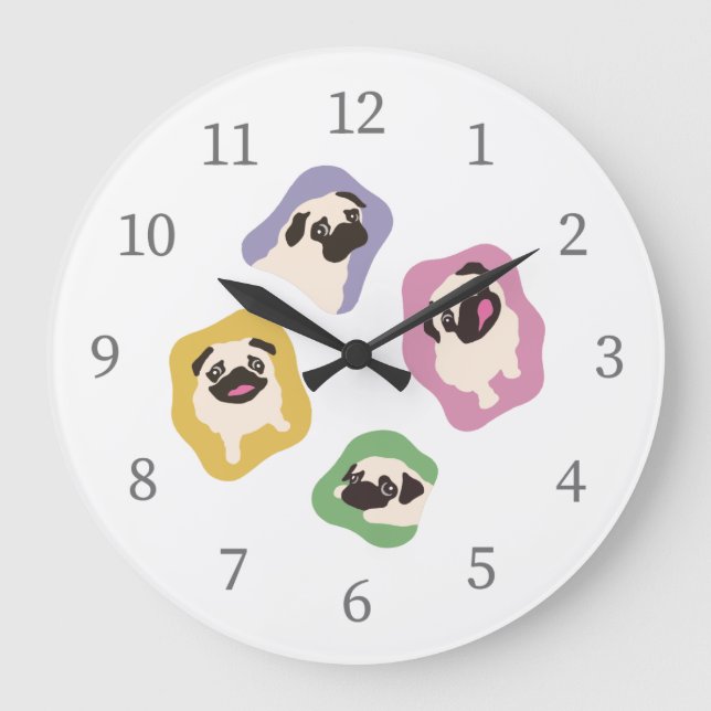 RELOJ REDONDO GRANDE F2/WC/4C/W/パグ (Anverso)