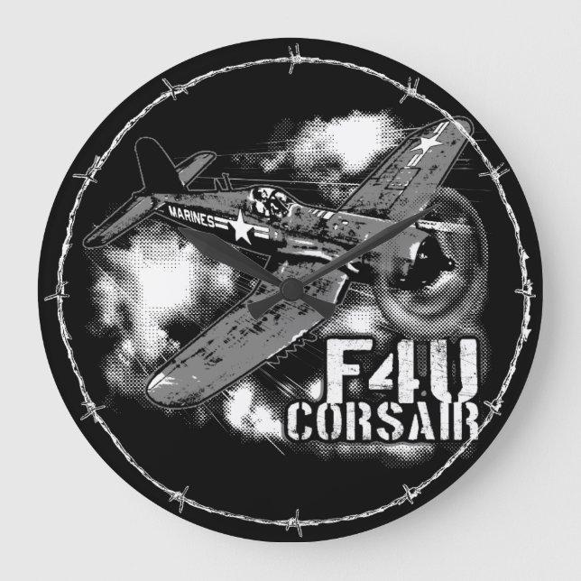 RELOJ REDONDO GRANDE F4U CORSAIR (Anverso)