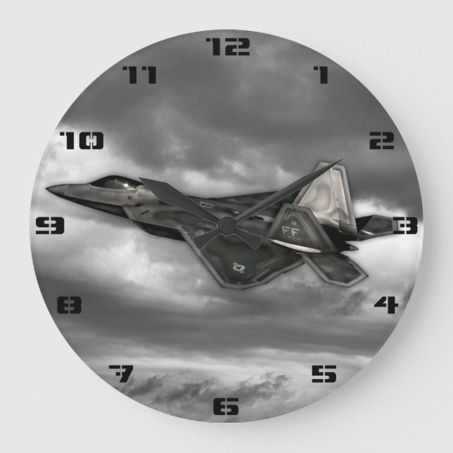 RELOJ REDONDO GRANDE F-22 RAPTOR (Anverso)