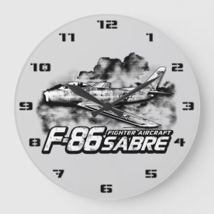 Reloj Redondo Grande F-86 Sabre