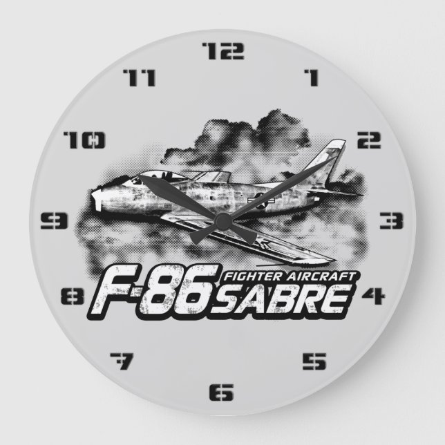 Reloj Redondo Grande F-86 Sabre (Anverso)