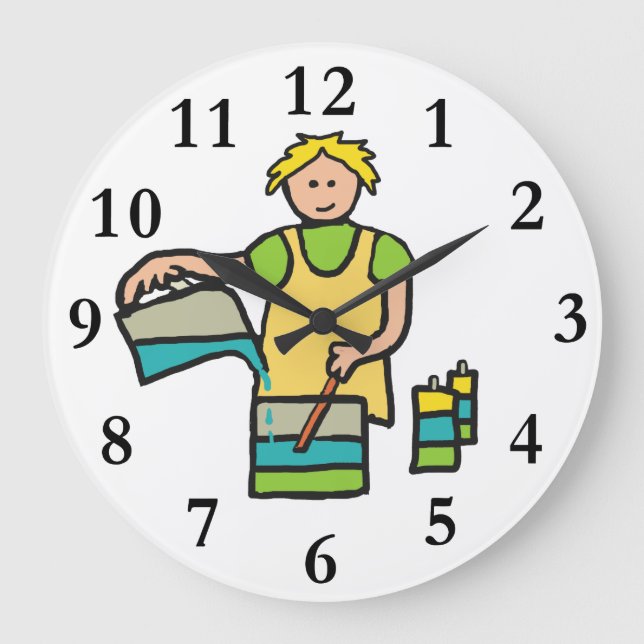 Reloj Redondo Grande Fabricación de velas (Anverso)