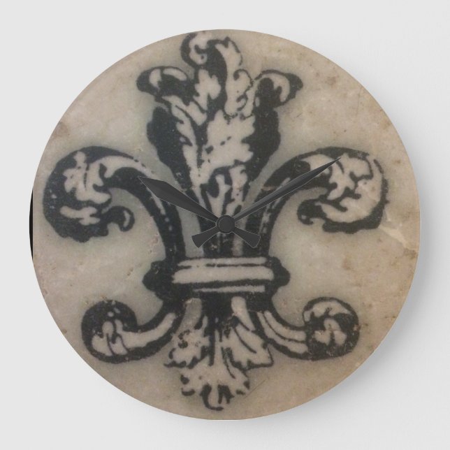 RELOJ REDONDO GRANDE FABULOUS FLEUR DE LIS (Anverso)